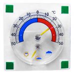 Термометр для окон на 4-х «липучках» с указателем погоды. ТС22