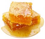 Honeycomb on a white background.